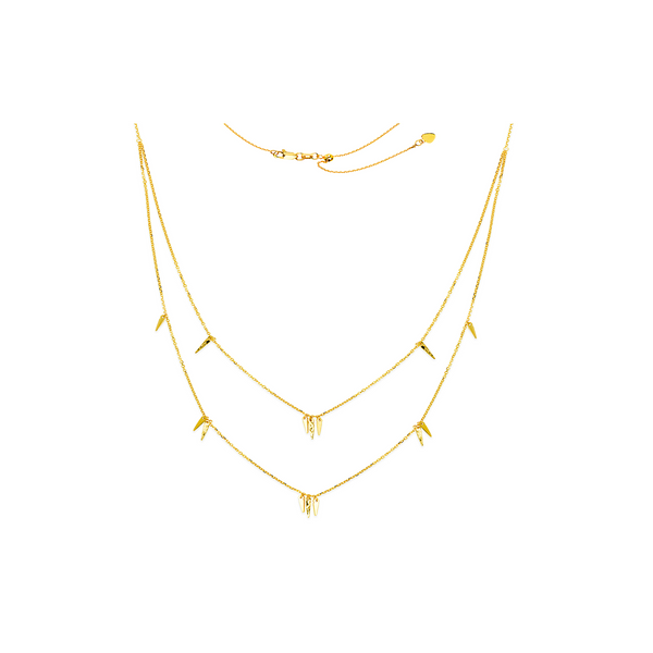 Tribal Marquise Gold Necklace
