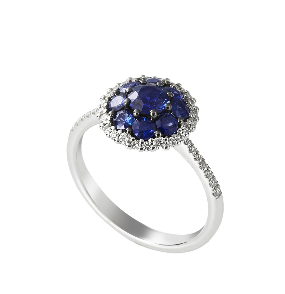 BlueFlare Sapphires Diamond Ring